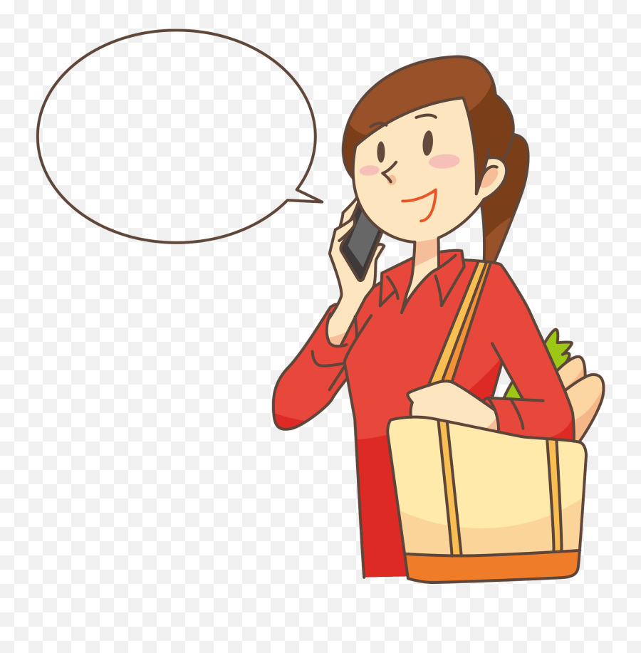 Woman Is Talking - Woman Talking Clipart Png Emoji,Phone Clipart