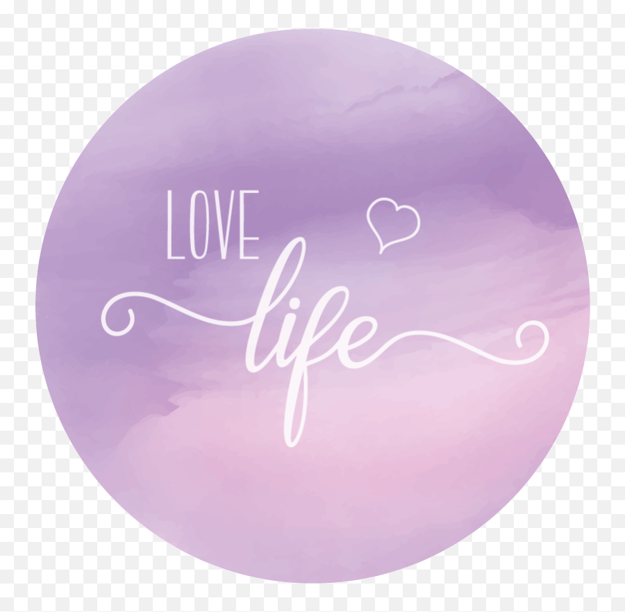 Love Life On Purple Stain Circular Rug - Tenstickers Emoji,Purple Watercolor Png