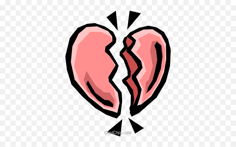 Broken Heart Royalty Free Vector Clip Art Illustration - Divorce Png Transparent Emoji,Broken Heart Clipart