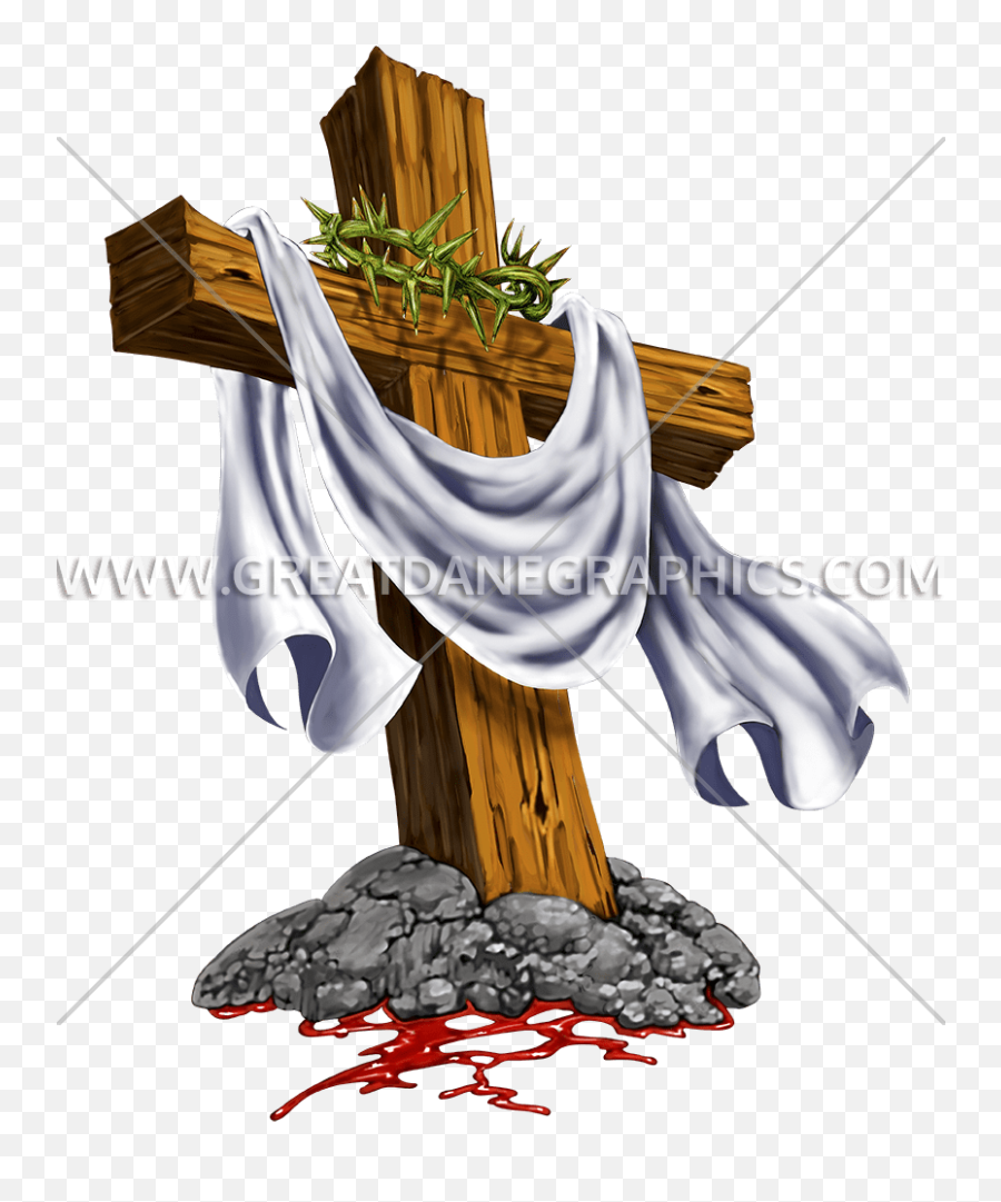 Cross With Crown Of Thorns Png - Crown Of Thorns And Cross Png Emoji,Thorns Png