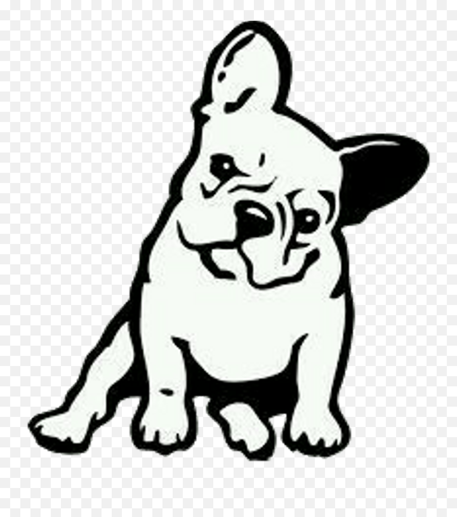 French Bulldog Cartoon Drawing Clipart - Transparent Background French Bulldog Clipart Emoji,French Bulldog Clipart