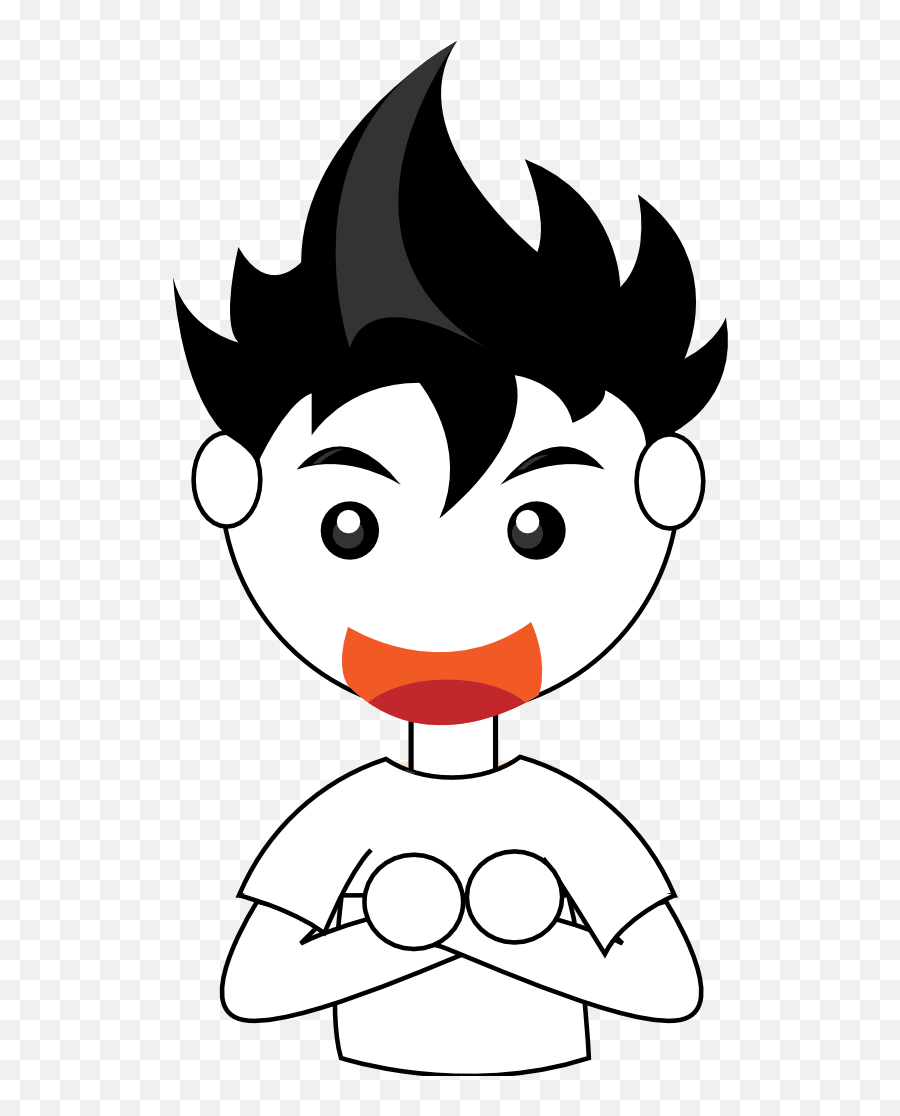 Boy 5 Black White Line Art 555px - Whatsapp Dp Cartoon For Cartoon Boy Pics For Dp Emoji,Boy Clipart Black And White