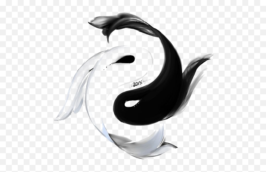 Download Koi And Tattoo Fish Yin Bagua Creative Clipart Png Emoji,Koi Clipart