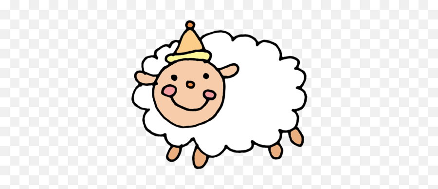 Party Hat Sheep - Sheep Wearing A Hat Clip Art Emoji,Party Hat Clipart