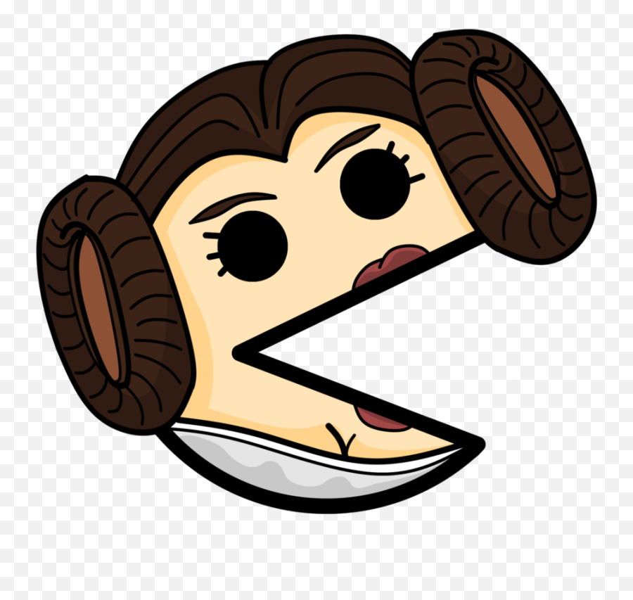 Princess Leia Pacman By Suddenwolf - Pacman Leia Clipart Emoji,Princess Leia Clipart