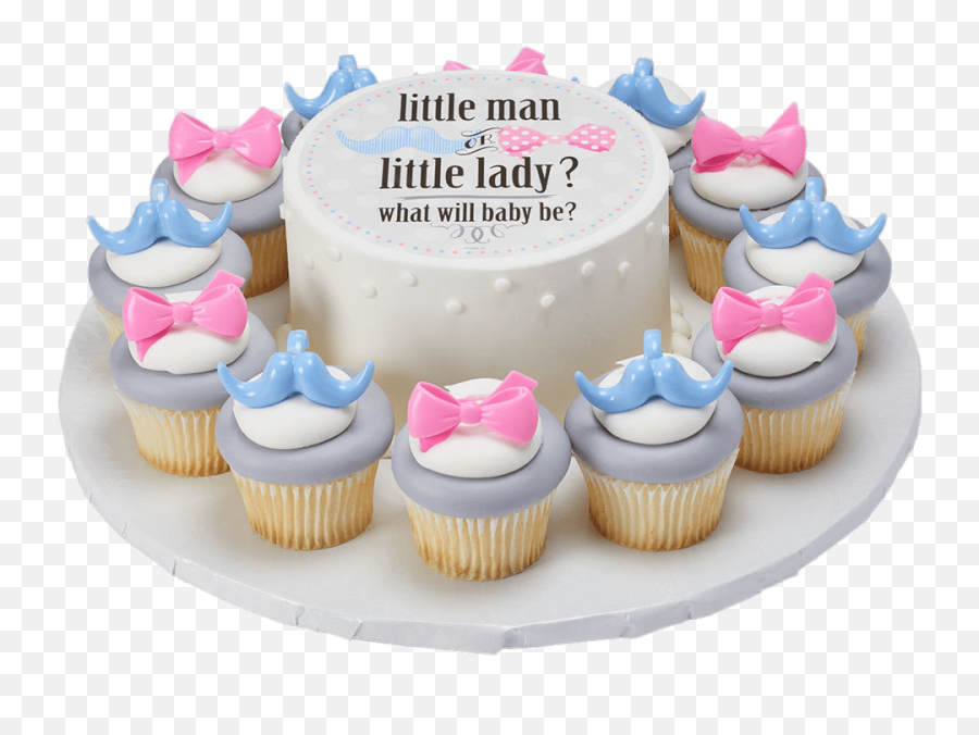 Gender Reveal Cake And Cupcakes Transparent Png - Stickpng Emoji,Cakes Png