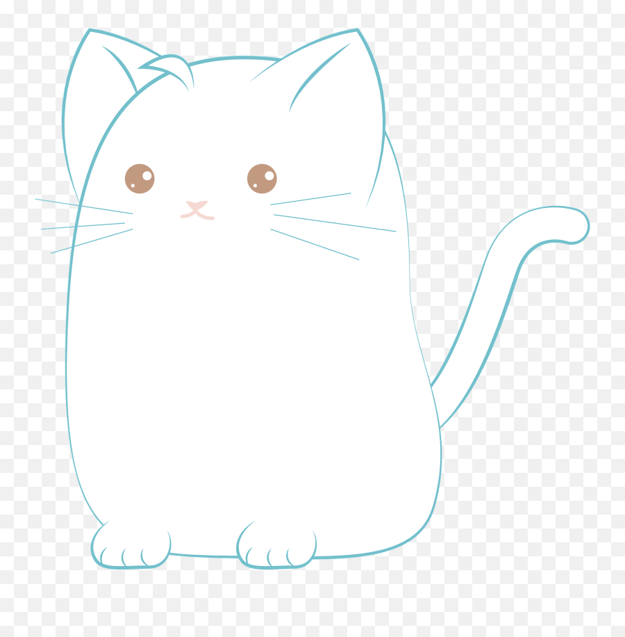 Cartoon White Cat Clipart Free Download Transparent Png Emoji,Cat Transparent Png
