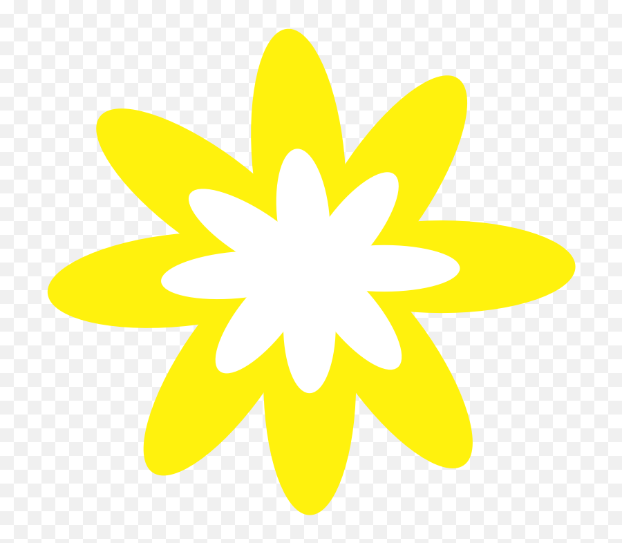 Yellow Burst Flower - Openclipart Emoji,Yellow Daisy Clipart