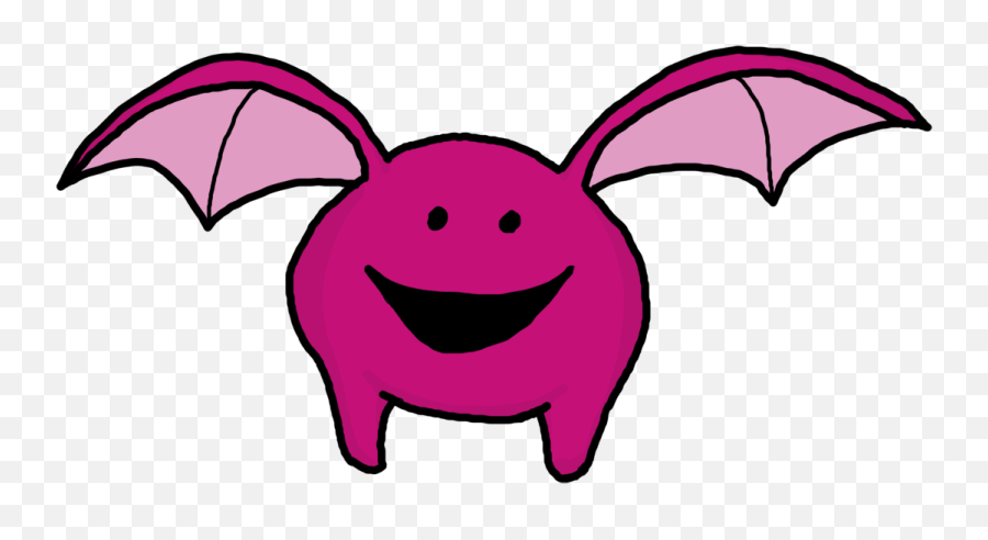 Download Hd Cute Halloween Bat Clipart - Cartoon Monster Monster With Wings Clipart Emoji,Bat Clipart