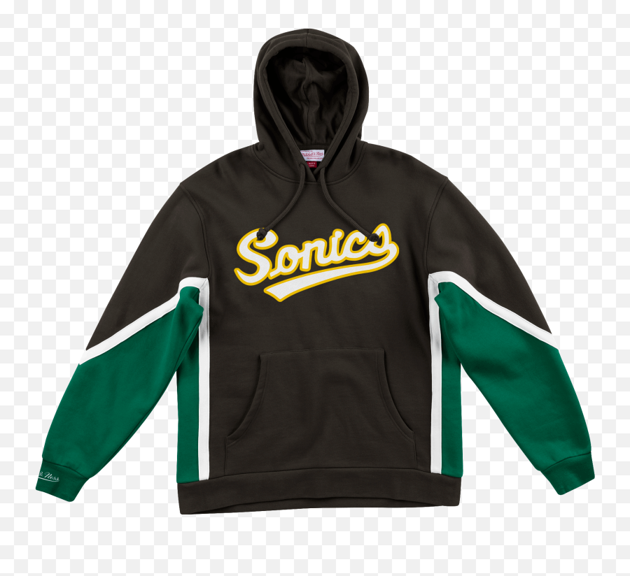 Final Seconds Fleece Hoody - Seattle Supersonics Sonics Hoodie Mitchell And Ness Emoji,Seattle Supersonics Logo