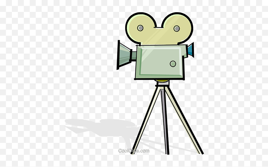 Movie Camera Royalty Free Vector Clip Art Illustration - Tripod Emoji,Movie Camera Clipart