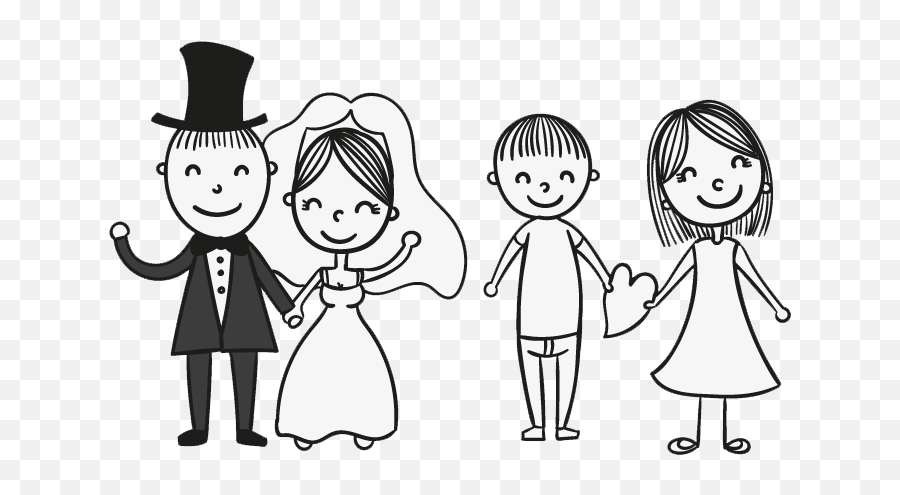 Wedding Invitation Bridegroom - Bride And Groom Cartoon Drawing Wedding Couple Vector Emoji,Bride And Groom Clipart