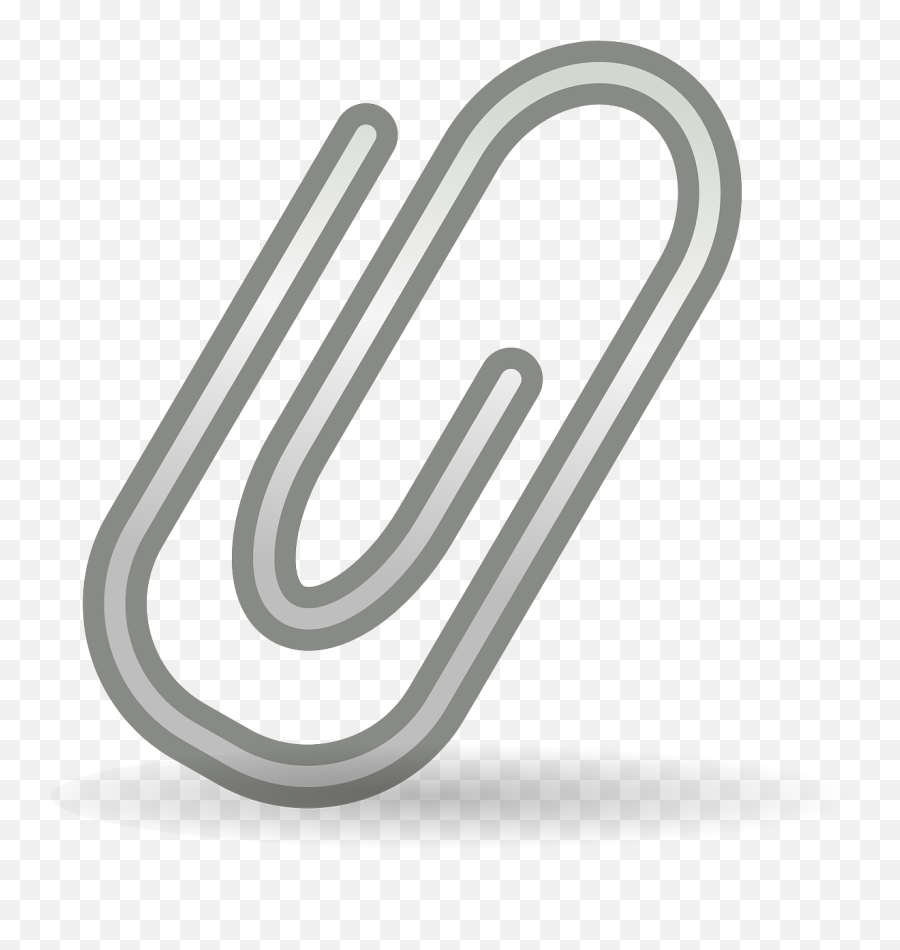Paper Clip On The White Background - Paper Clip Clipart Transparent Background Emoji,Piece Of Paper Png