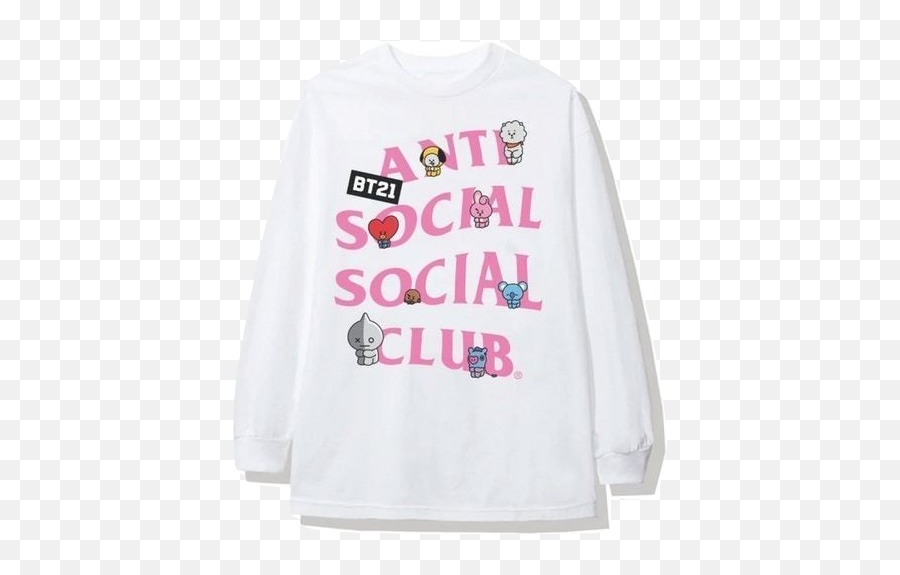 Anti Social Social Club - Long Sleeve Emoji,Anti Social Social Club Logo