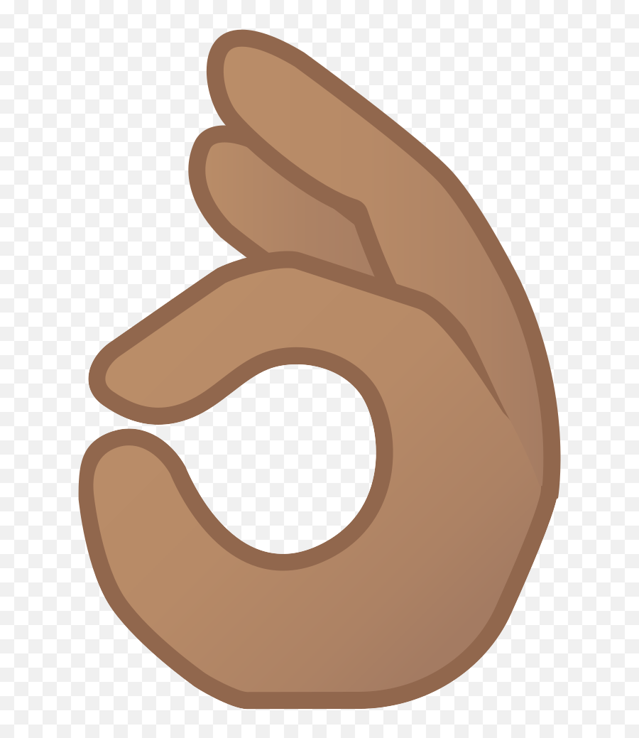 Ok Hand Medium Skin Tone Free Icon - Black Ok Emoji,Ok Hand Emoji Transparent