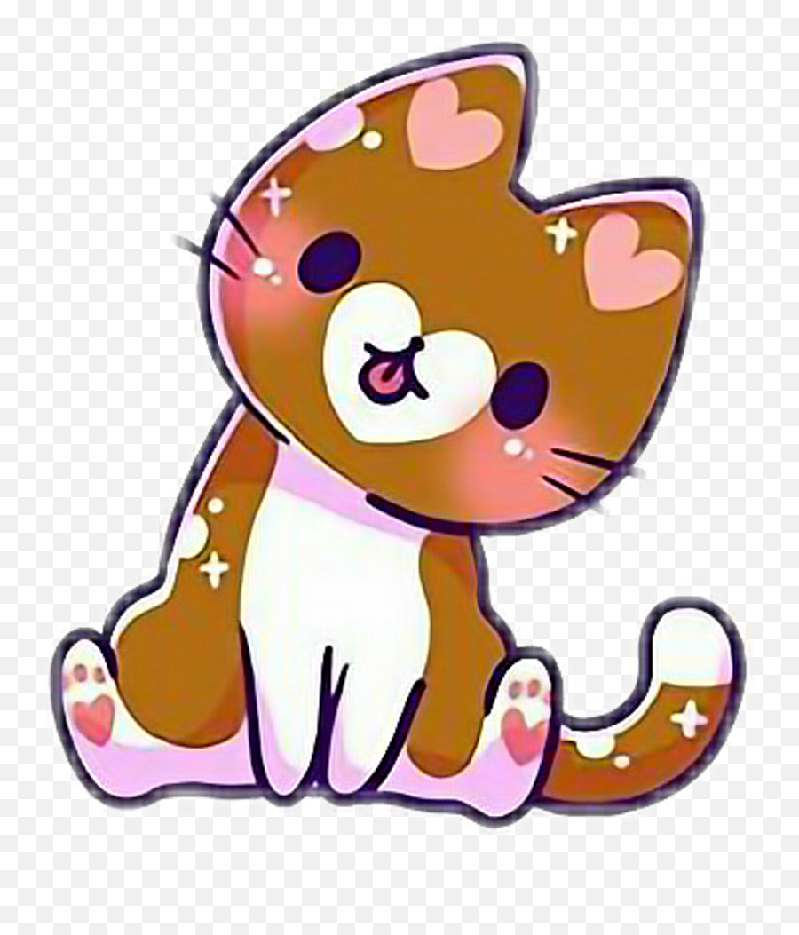 Kawaii - Kitten Cute Kawaii Clipart Kawaii Cat Emoji,Cute Cat Clipart