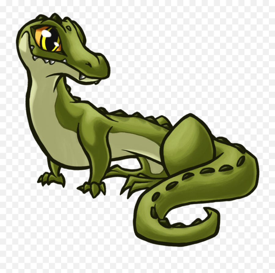 Clipart Alligator Chibi - Png Download Full Size Clipart Chibi Alligator Emoji,Alligator Clipart