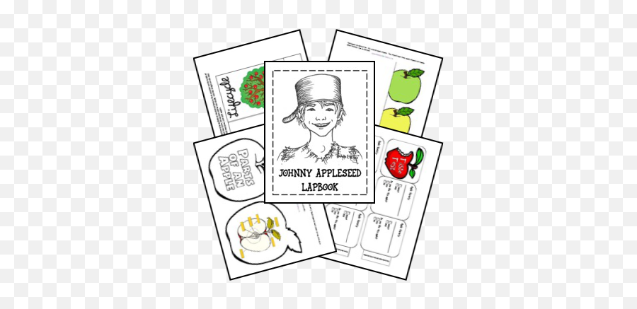 Free Johnny Appleseed Lapbook - Dot Emoji,Johnny Appleseed Clipart
