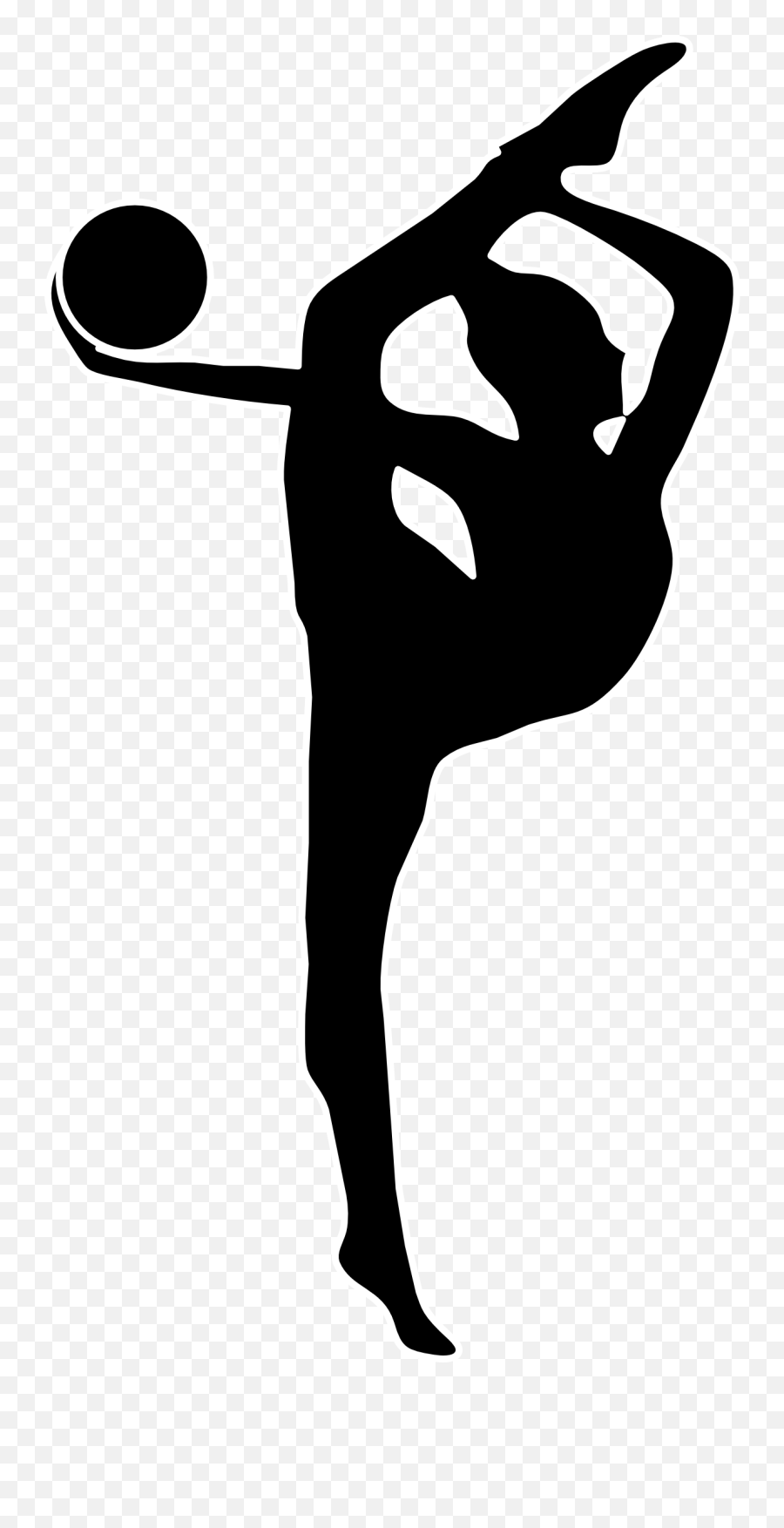 Free Gymnastics Silhouette Png - Rhythmic Gymnastics Clipart Emoji,Gymnastics Clipart
