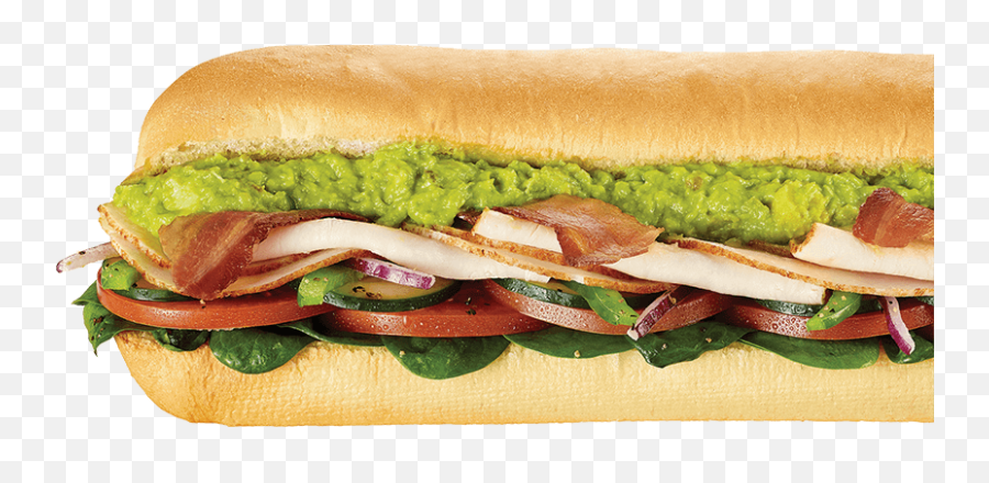 Menu - Turkey Bacon Guacamole Footlong Subway Emoji,Subway Sandwich Transparent