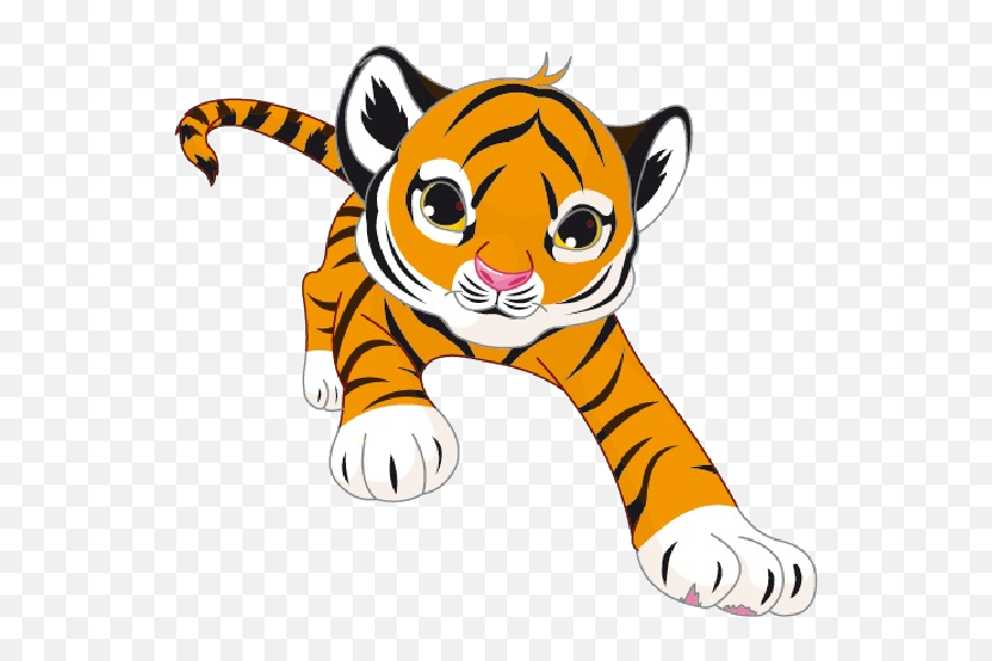 Tiger Cubs Cat Cartoon Images Valentine Cat Clip Art - Baby Cute Clip Art Tiger Emoji,Tiger Transparent Background