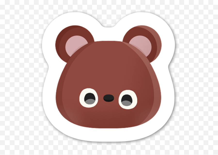Die Cut Bear U2013 Stickerapp Shop Emoji,Bear Emoji Png