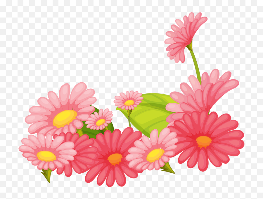 Pink Daisy Clipart - Pink Daisy Clip Art Png Download Emoji,Yellow Daisy Clipart