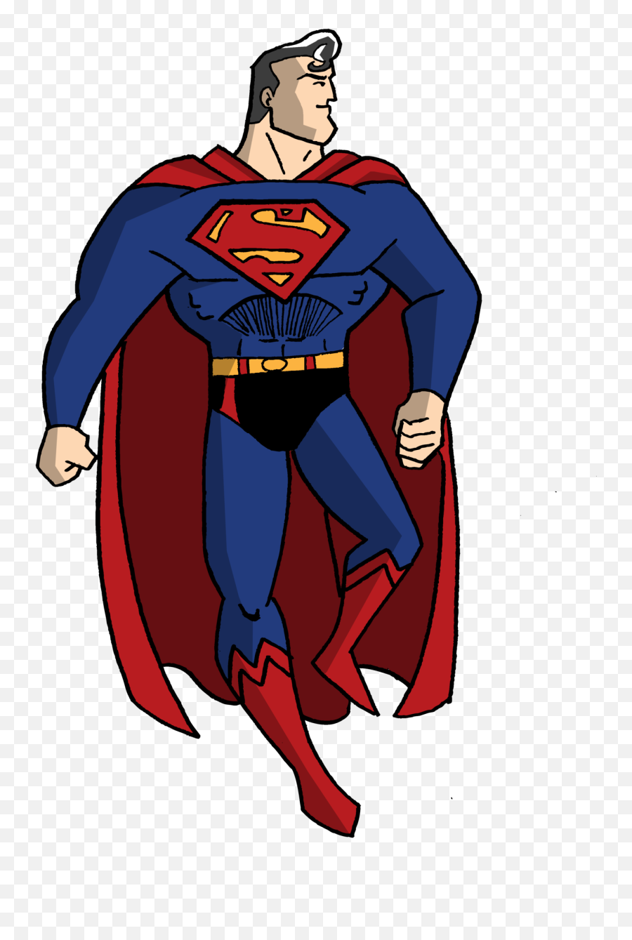 Superman Clipart Classic - Superman Cartoon Justice League Action Emoji,Superman Clipart