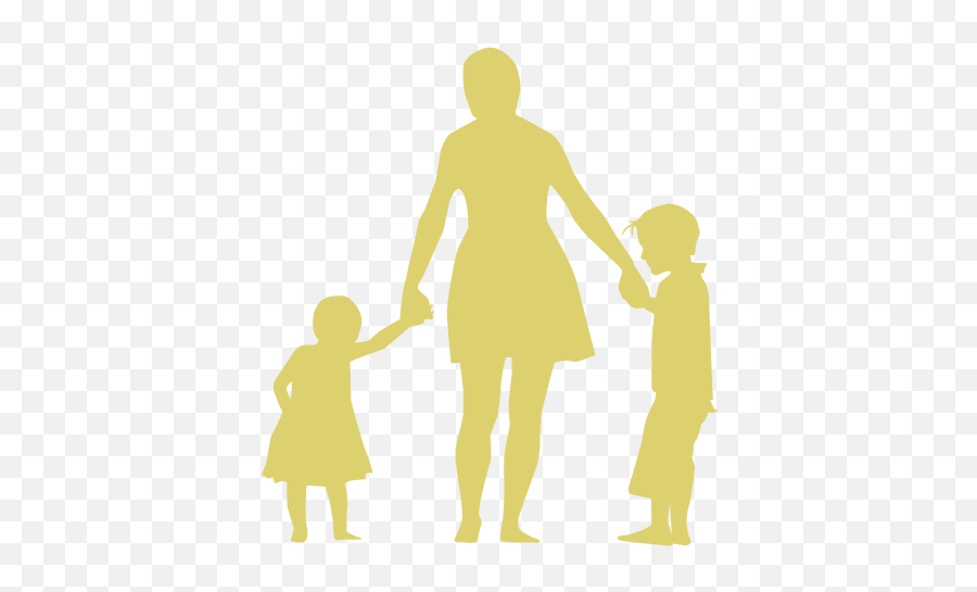 Mother Daughter Son Child Kid Silhouette Transparent Png Emoji,Child Transparent Background