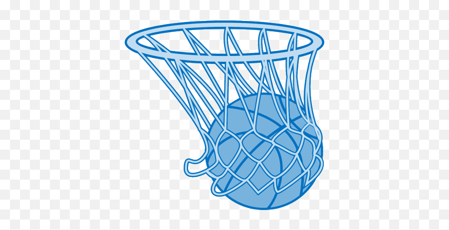 Netball Clipart Netball Goal 19 - Blue Basketball With Hoop Clipart Emoji,Goal Clipart