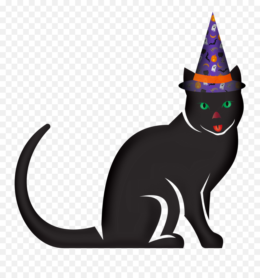 Halloween Decorations Black Cat - Free Image On Pixabay Party Emoji,Black Cat Png