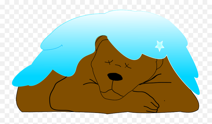 Sleeping Bear Under The Snow Clipart Free Download Emoji,Snow Clipart