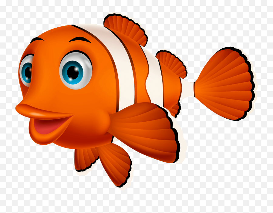 Clown Fish Clipart - Clown Fish Cartoon Png Transparent Png Clownfish Clipart Png Emoji,Clown Transparent