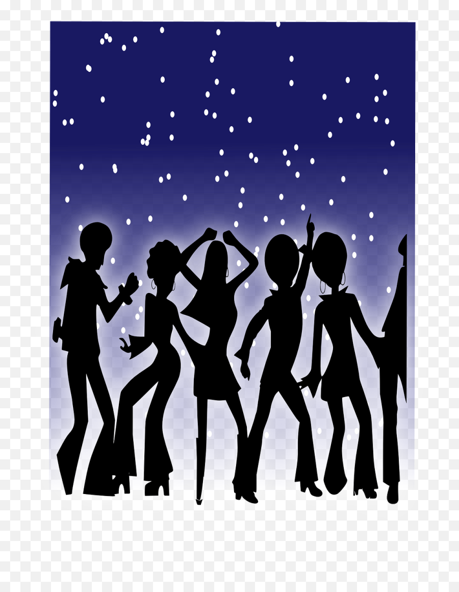 Crowd Dancing Disco - Free Vector Graphic On Pixabay Transparent People Dancing Silhouette Emoji,Crowd Silhouette Png