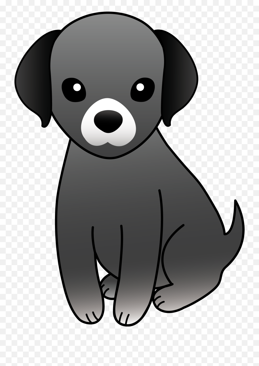 Black Dog Clip Art Transparent Png - Puppy Black Dog Cartoon Emoji,Free Dogs Clipart