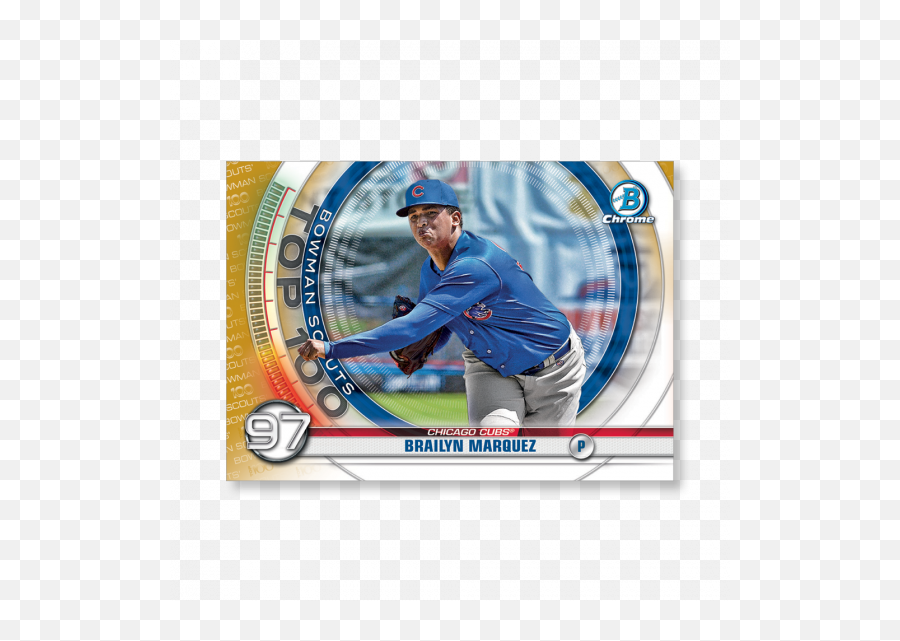 Brailyn Marquez 2020 Bowman Baseball Bowman Scouts Top 100 Poster Gold Ed To 1 - For Cricket Emoji,Sports Logo 100 Pics