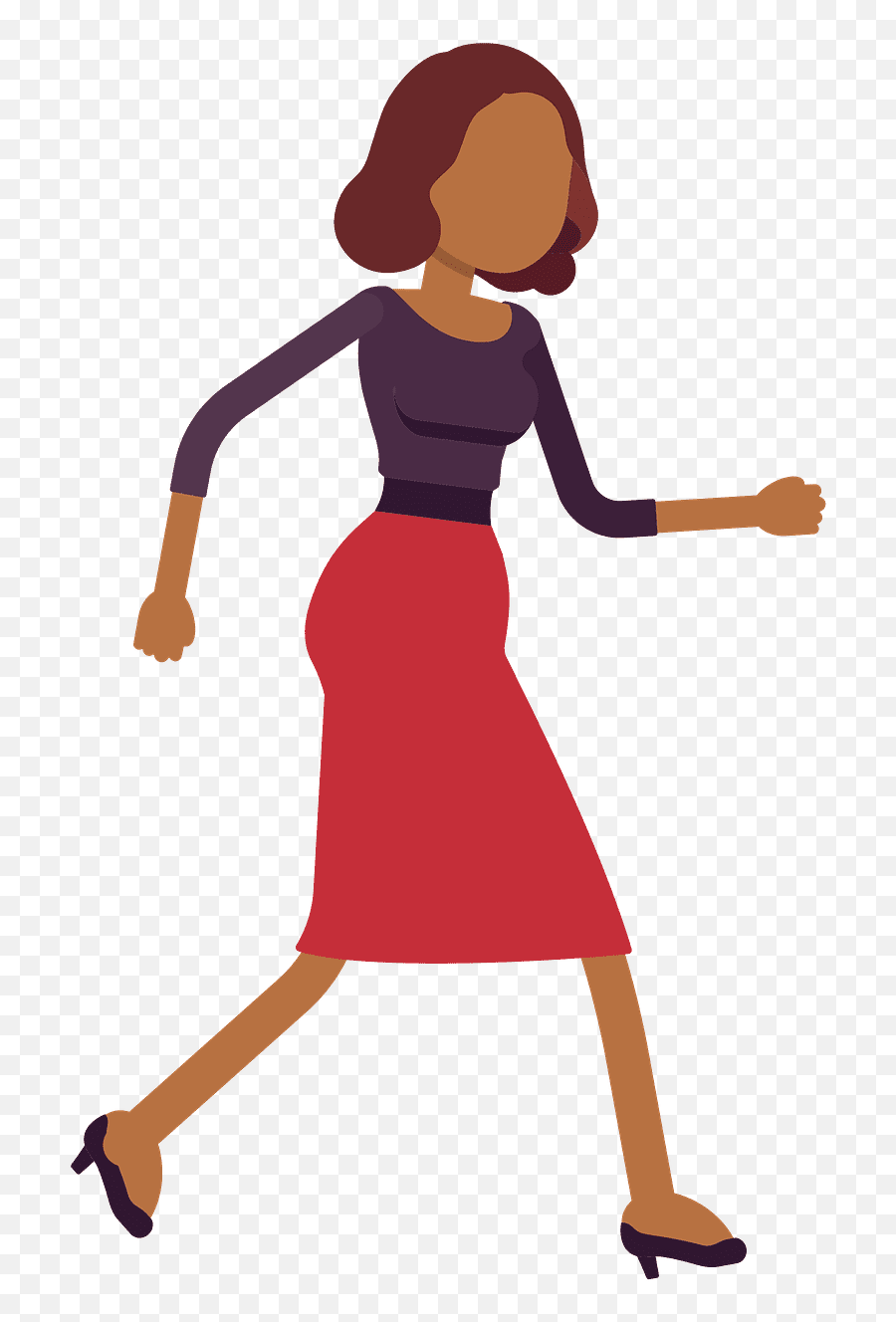 Woman Walking Clipart Free Download Transparent Png - Walking Woman Cartoon Png Emoji,Walking Clipart