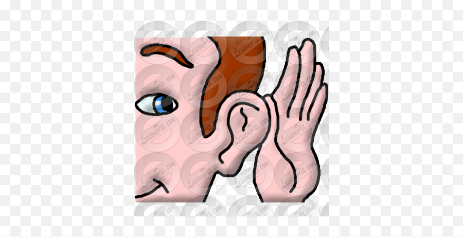 Listen Picture For Classroom Therapy Use - Great Listen Sign Language Emoji,Listen Clipart