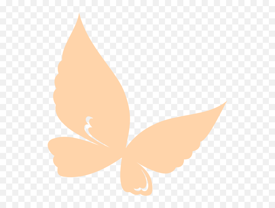 Peach Butterfly Flying Clip Art At Clkercom - Vector Clip Emoji,Butterfly Flying Png