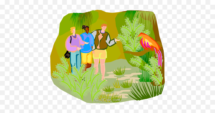 Download Hd Walking Through A Nature Preserve Royalty Free - Clipart Walking In Nature Emoji,Jungle Clipart