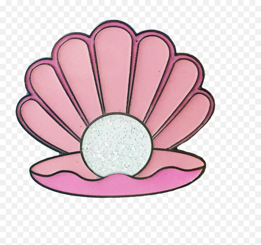 Png Pink Pin Miette - Oyster Shell Clipart Transparent Clam Open Shell Clipart Png Emoji,Shell Clipart