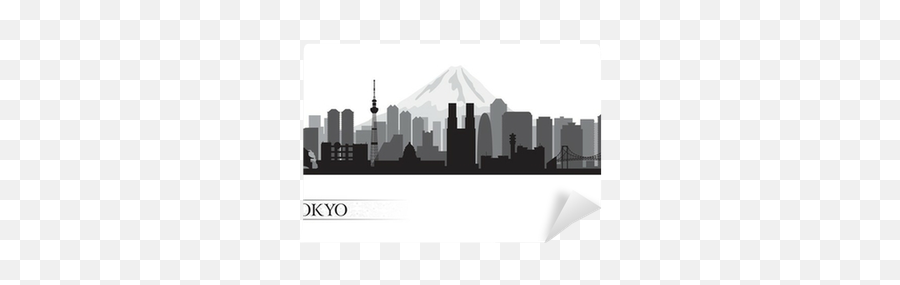 Tokyo City Skyline Silhouette Wall Mural U2022 Pixers U2022 We Live To Emoji,Nyc Skyline Silhouette Png