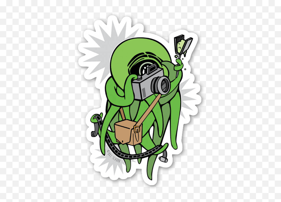 Die Cut Green Photography Squid U2013 Stickerapp Shop Emoji,Slap Clipart