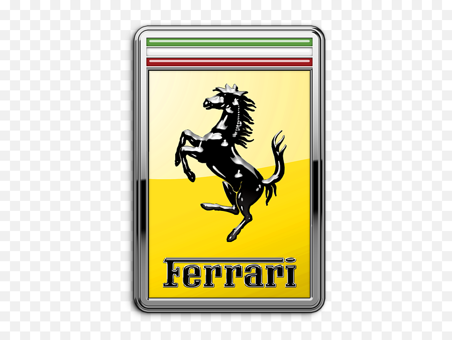 Ferrari 3d Badge - Hood Ornament On Red Tshirt Ferrari Logo Emoji,Red Hood Logo