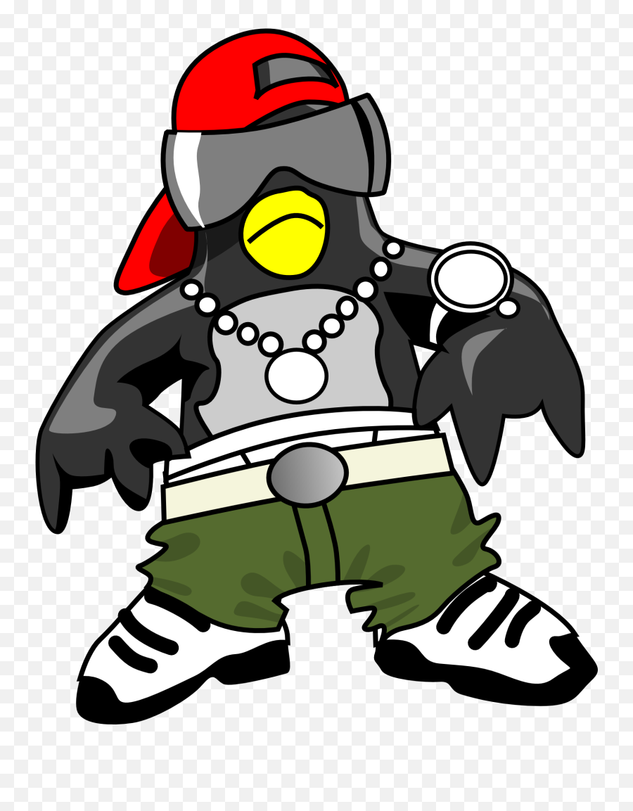 Clipart Of Cartoon Penguin Cool Rapper - Rapper Clip Art Emoji,Cool Clipart