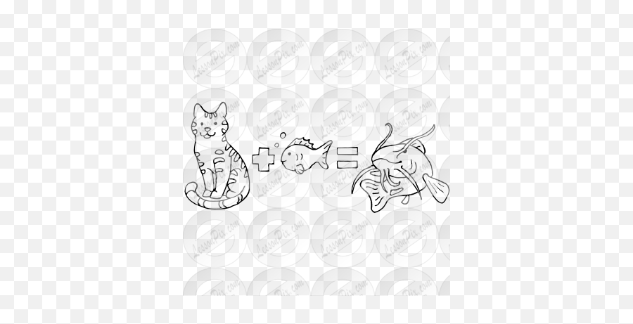 Catfish Outline For Classroom Therapy - Cat Emoji,Catfish Clipart