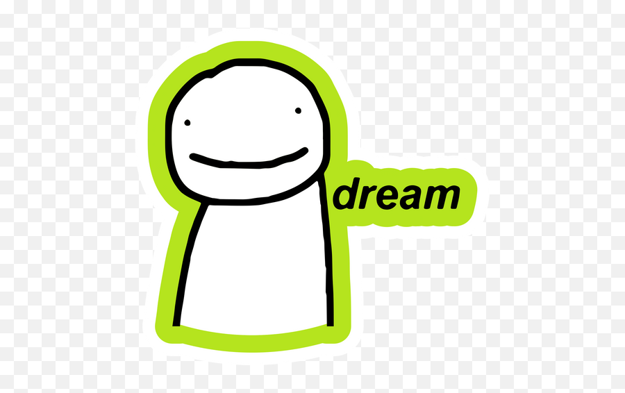 Youtuber Dream Sticker In 2021 Stickers Stickers Stickers - Dream Minecraft Emoji,Pewdiepie Face Png