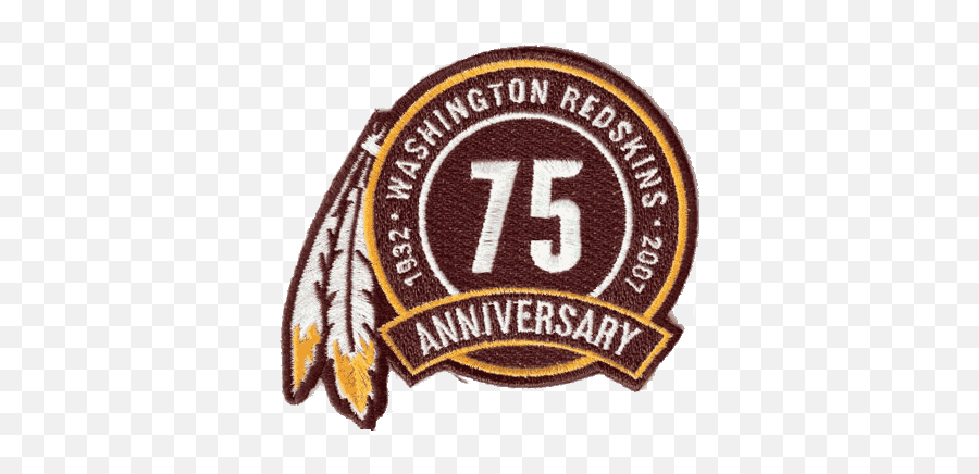 Washington Redskins Anniversary Logo - Washington Redskins 75th Anniversary Logo Emoji,Redskins Logo