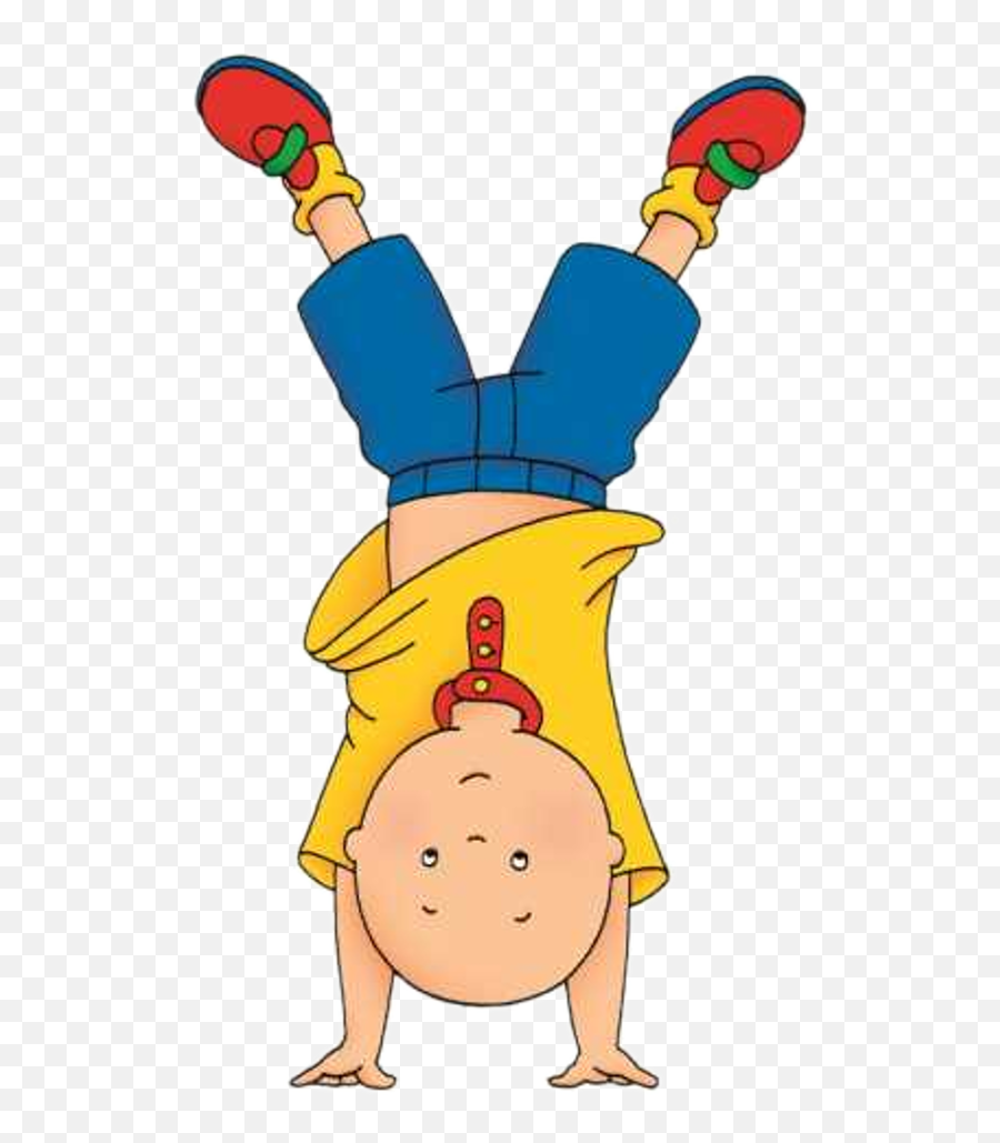 More Caillou Pictures - Caillou Doing A Handstand Transparent Emoji,Caillou Png