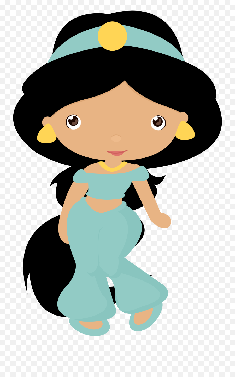 Download Princess Jasmine Clipart Free Download Clip Art - Princesa Jasmine Cute Png Emoji,Clipart Free Image